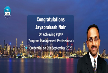 Congratulations Jay on Achieving PgMP..!
